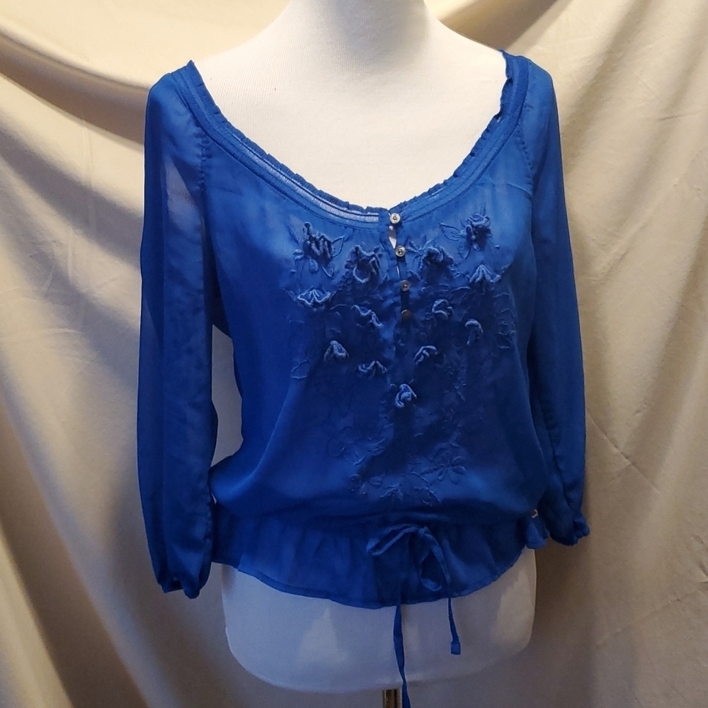 Hollister Floral Top SZ MD